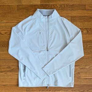 Peter Millar Light Grey Flex Adapt zip jacket Medium new